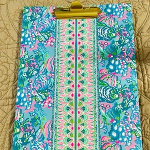 Lilly Pulitzer clip board and notebook
